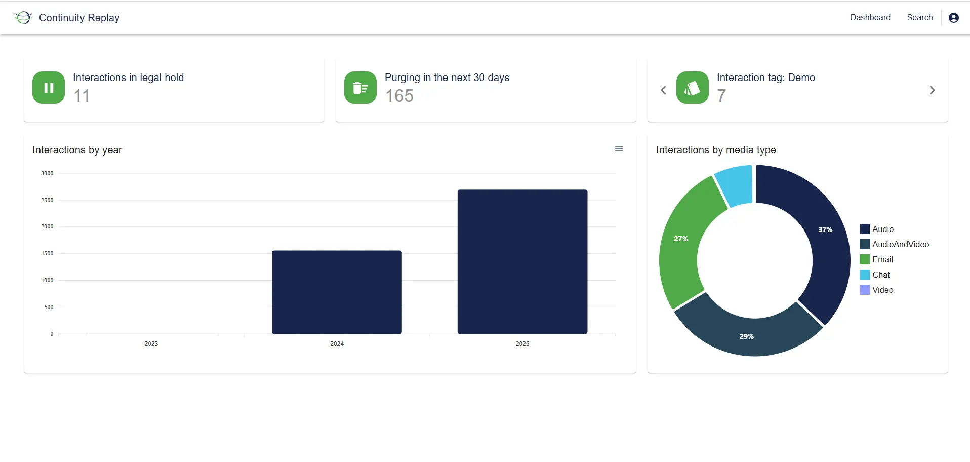 Wilmac Continuity Replay User interface
